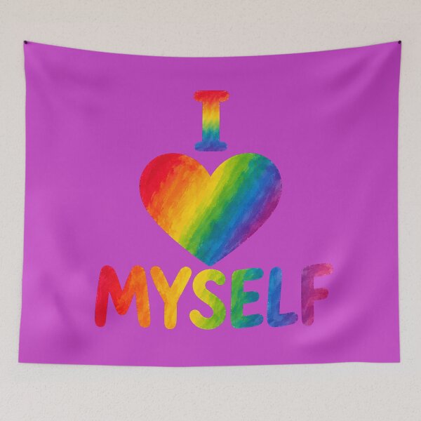 Item preview, Rainbow I Love Myself Heart - Cute Self Love Quotes designed and sold by VariusDesigns.