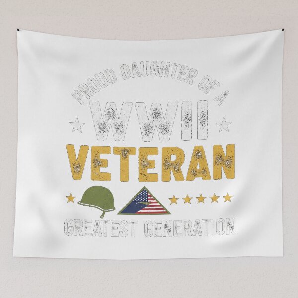 Item preview, Proud Daughter Of A WWII Veteran Shirt designed and sold by Designs-RZ.