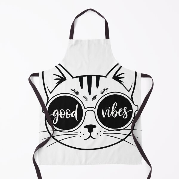 Item preview, Gözlüklü Havalı Kedi Good Vibes Sticker - Sevimli Kedicik Çizgi Sanatı designed and sold by BestChoiceService.