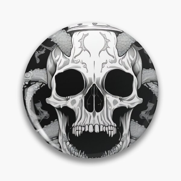 Item preview, Gothic Crowned Demon Skull Kraken Tentacles Engraving designed and sold by DarkOriginArts.
