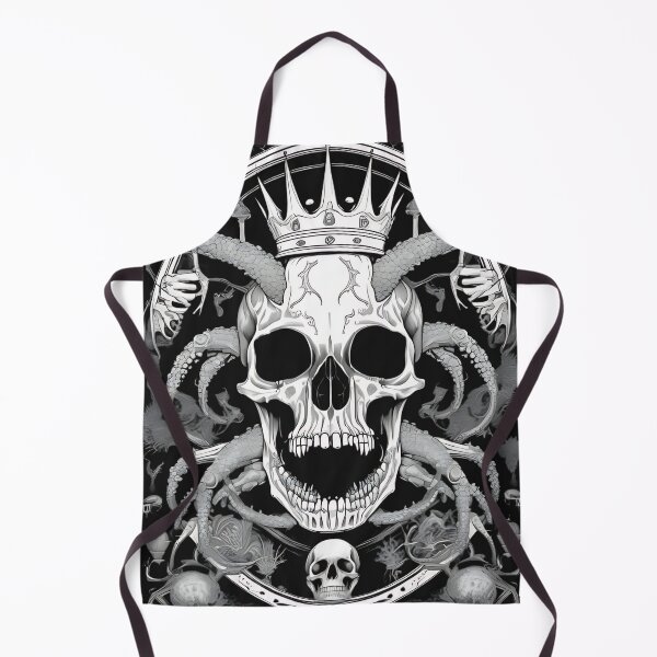 Item preview, Gothic Crowned Demon Skull Kraken Tentacles Engraving designed and sold by DarkOriginArts.