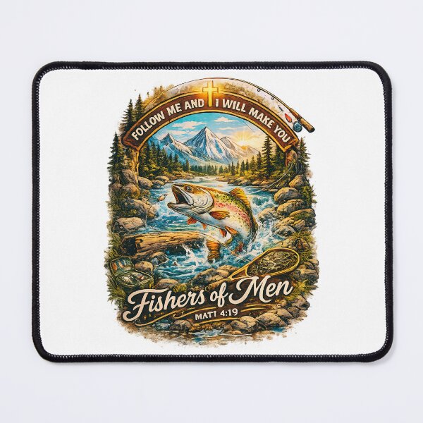 Item preview, Fishers of Men Matthew 4:19 Christian Fishing T-Shirt designed and sold by Teetreasure2.