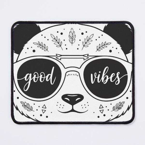 Item preview, Cool Panda Wearing Sunglasses Good Vibes Sticker - Cute Bear Hippie Line Art designed and sold by BestChoiceService.
