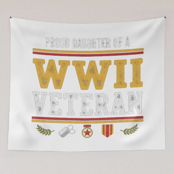 Item preview, Proud Daughter Of A WWII Veteran Retro Tee designed and sold by Designs-RZ.