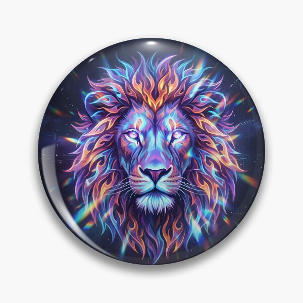 Item preview, Cosmic Neon Lion – Power, Courage and Creative Energy designed and sold by Marcu Ioachim.