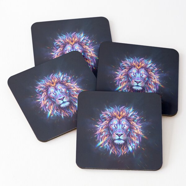 Item preview, Cosmic Neon Lion – Power, Courage and Creative Energy designed and sold by Marcu Ioachim.