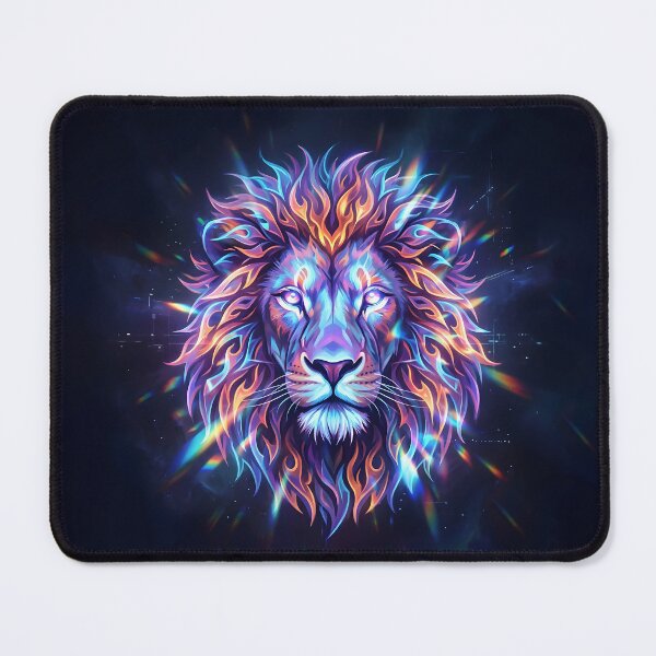Item preview, Cosmic Neon Lion – Power, Courage and Creative Energy designed and sold by Marcu Ioachim.