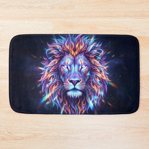 Item preview, Cosmic Neon Lion – Power, Courage and Creative Energy designed and sold by Marcu Ioachim.