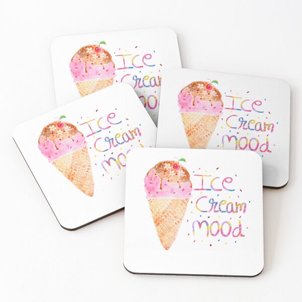 Item preview, Ice cream mood cherry and flower ice cream  designed and sold by loopofhappynes.