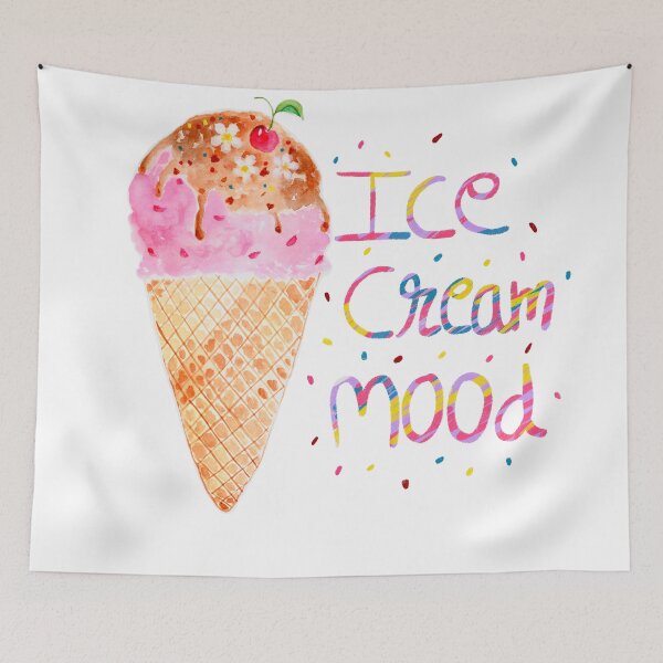 Item preview, Ice cream mood cherry and flower ice cream  designed and sold by loopofhappynes.