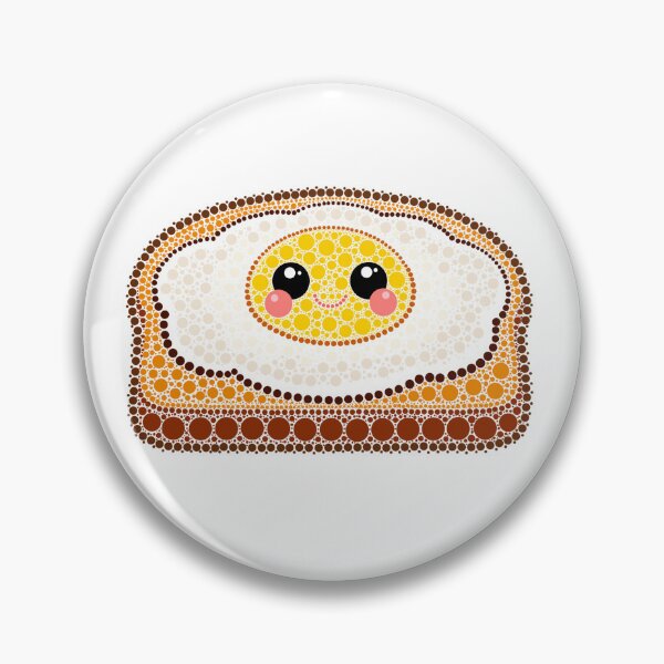 Item preview, Kawaii Egg and Toast Dot Art designed and sold by Cardiff Creative.