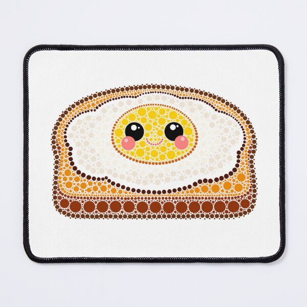 Item preview, Kawaii Egg and Toast Dot Art designed and sold by Cardiff Creative.