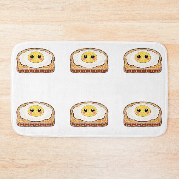 Item preview, Kawaii Egg and Toast Dot Art designed and sold by Cardiff Creative.
