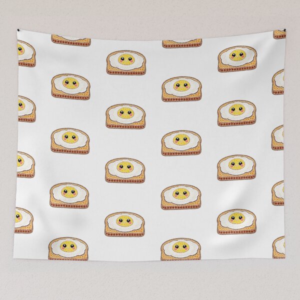 Item preview, Kawaii Egg and Toast Dot Art designed and sold by Cardiff Creative.