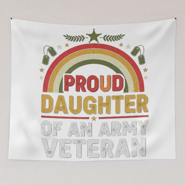 Item preview, Proud Daughter Of An Army Veteran Retro Tee designed and sold by Designs-RZ.