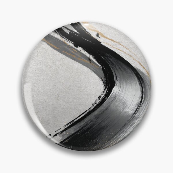 Item preview, Golden Flow | Minimalist Ink Brush Stroke Art designed and sold by SlowRegardArt.