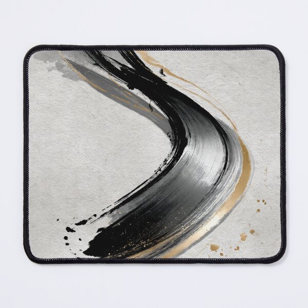 Item preview, Golden Flow | Minimalist Ink Brush Stroke Art designed and sold by SlowRegardArt.