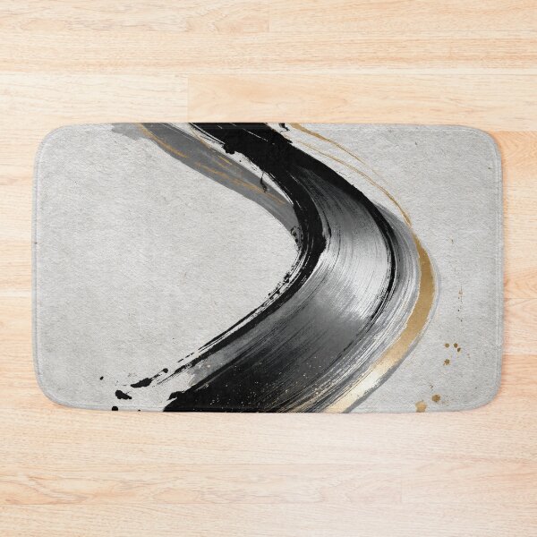 Item preview, Golden Flow | Minimalist Ink Brush Stroke Art designed and sold by SlowRegardArt.