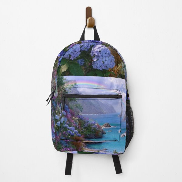 Item preview, Beautiful ocean seascape with rainbow and flowers designed and sold by dcrc.