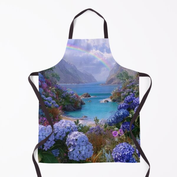 Item preview, Beautiful ocean seascape with rainbow and flowers designed and sold by dcrc.