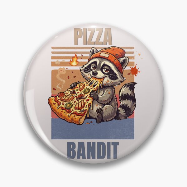 Item preview, Pizza Bandit Raccoon Funny Pizza Lover Vintage Streetwear T-Shirt designed and sold by HOUSE OF TIST.