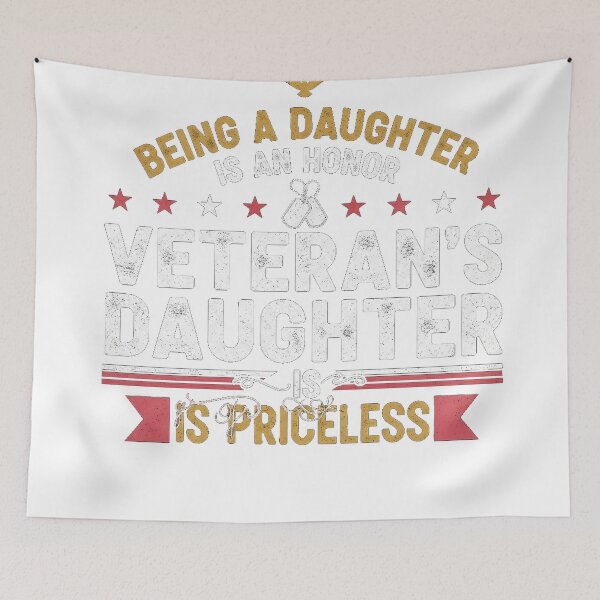 Item preview, Being A Veteran's Daughter Is Priceless Retro Tee designed and sold by Designs-RZ.