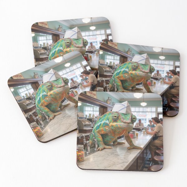 Item preview, Chameleon Soda Jerk Works at a Soda Fountain designed and sold by Tridentulus.