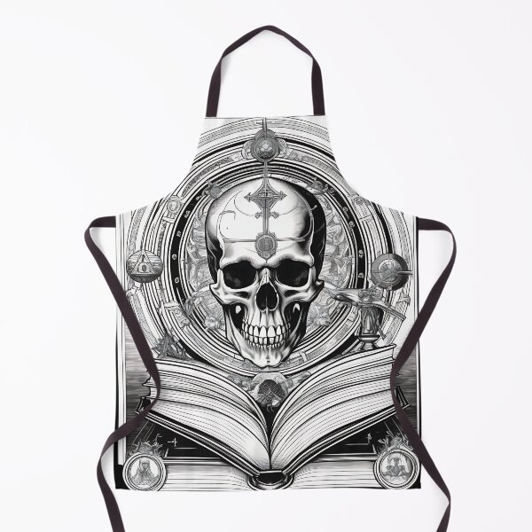 Item preview, Occult Grimoire Skull Esoteric Spellbook Engraving designed and sold by DarkOriginArts.