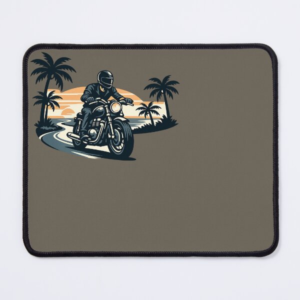 Item preview, Tropical Sunset Ride – Retro Beach Motorcycle designed and sold by SilentPowerArt.