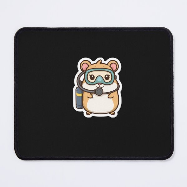 Item preview, Cute Hamster Scuba Diving - Right Chest Badge Funny Ocean Rodent designed and sold by islam gamal.