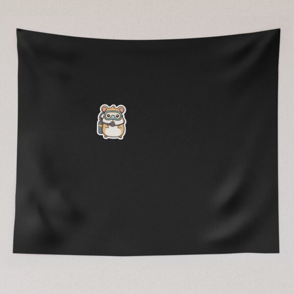 Item preview, Cute Hamster Scuba Diving - Right Chest Badge Funny Ocean Rodent designed and sold by islam gamal.
