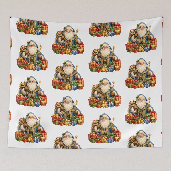 Item preview, Watercolor Vintage Santa Claus with Gifts designed and sold by silviaol.