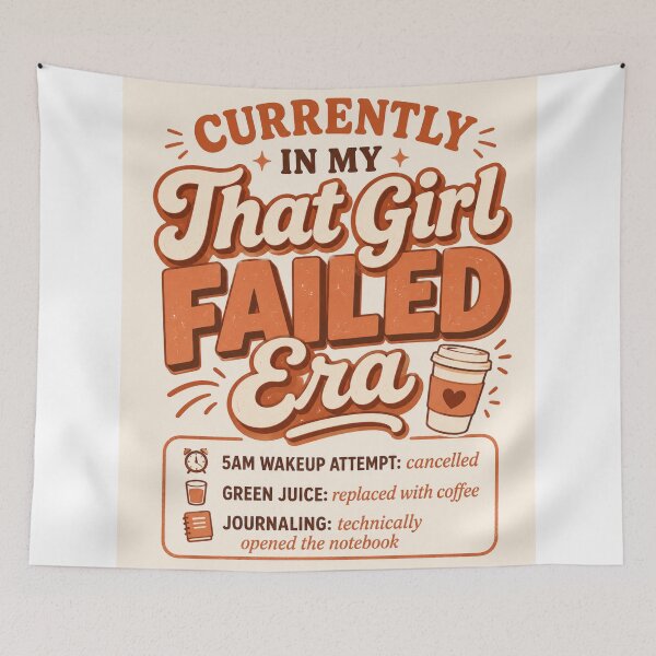 Item preview, Currently in My That Girl Failed Era – Funny Self Aware Typography Art | Relatable Humor Gift designed and sold by irfanshikh.