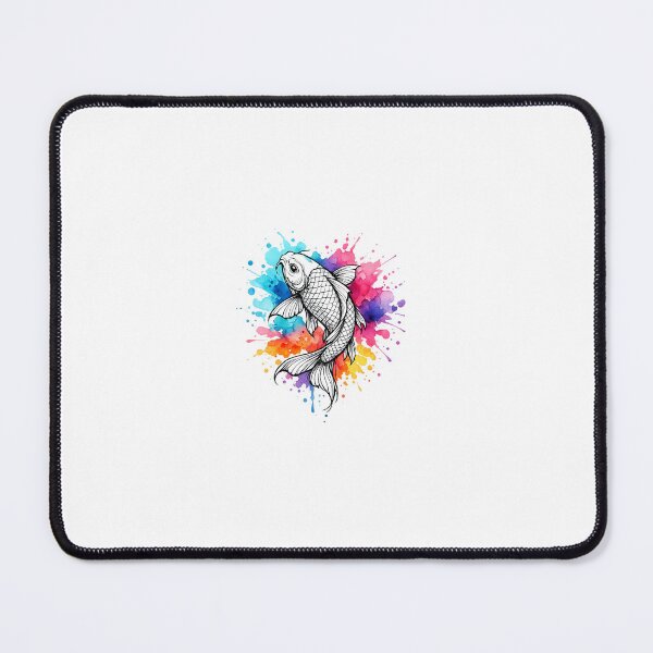 Item preview, Sketch fish with Watercolor Ink Splashes designed and sold by MolinezjArt.