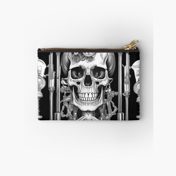 Item preview, Steampunk Clockwork Skull Vintage Laboratory Engraving designed and sold by DarkOriginArts.