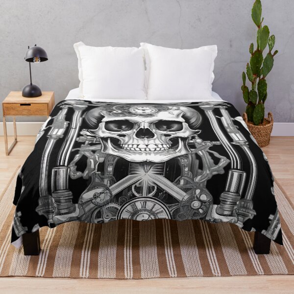 Item preview, Steampunk Clockwork Skull Vintage Laboratory Engraving designed and sold by DarkOriginArts.