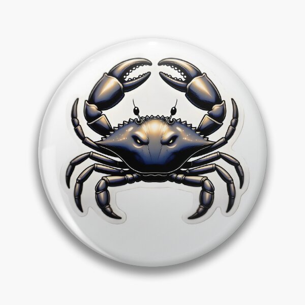 Item preview, Cancer Zodiac Dark Realistic Crab Bold Sticker designed and sold by Zodiac Celestial Art.