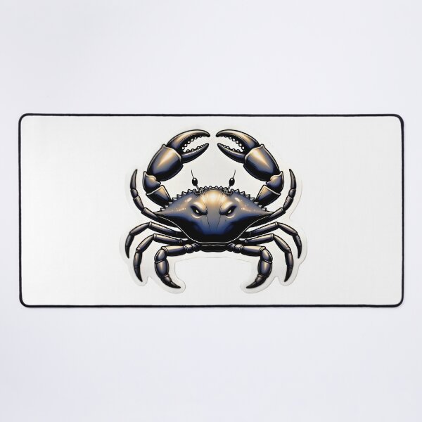 Aperçu de l'œuvre Autocollant réaliste et audacieux représentant un crabe sombre du zodiaque Cancer créée et vendue par Zodiac Celestial Art.