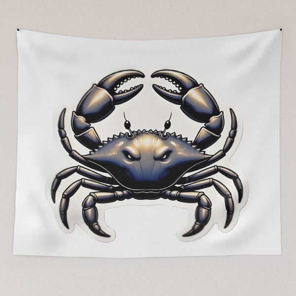 Item preview, Cancer Zodiac Dark Realistic Crab Bold Sticker designed and sold by Zodiac Celestial Art.