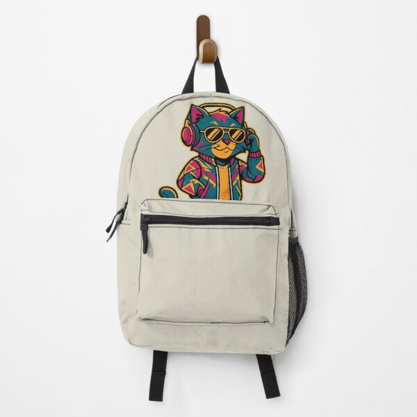 Item preview, Retro DJ Cat Neon Style Funny Cartoon Design designed and sold by arifali786.