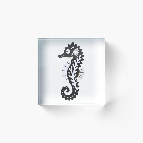 Item preview, Seahorse with decorative details designed and sold by BetweenForms.