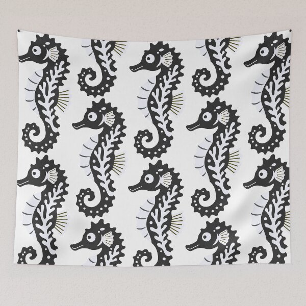Item preview, Seahorse with decorative details designed and sold by BetweenForms.