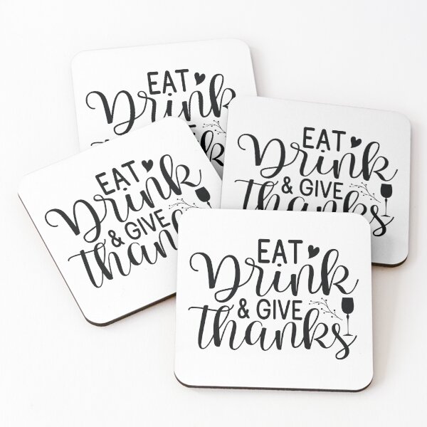 Item preview, Eat Drink And Give Thanks - Cute Autumn Thanksgiving Holiday Feast Gift designed and sold by FuzionRaptor.