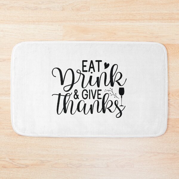 Item preview, Eat Drink And Give Thanks - Cute Autumn Thanksgiving Holiday Feast Gift designed and sold by FuzionRaptor.