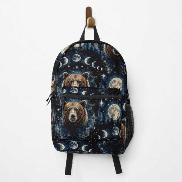 Item preview, Mystical Moon Bear Pattern – Celestial Forest Watercolor Wildlife Design designed and sold by Biedroneczka.