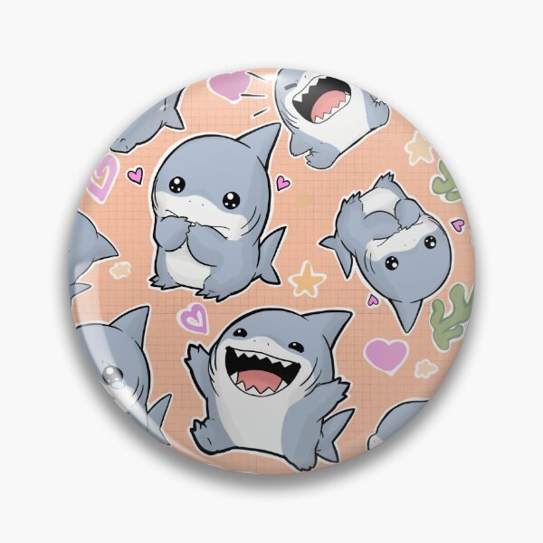 Item preview, Adorable Sharks Wallpaper designed and sold by BrushBansheeStore.