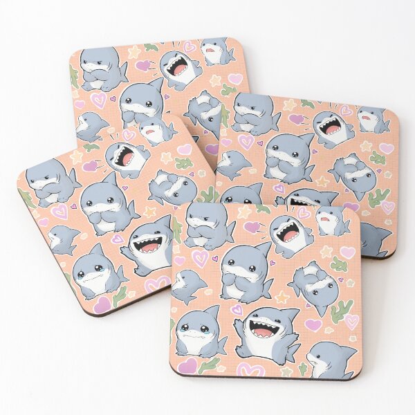 Item preview, Adorable Sharks Wallpaper designed and sold by BrushBansheeStore.