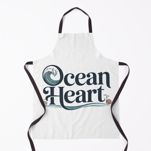 Item preview, Ocean Heart Coastal Wave Typography Design designed and sold by FusiTink.