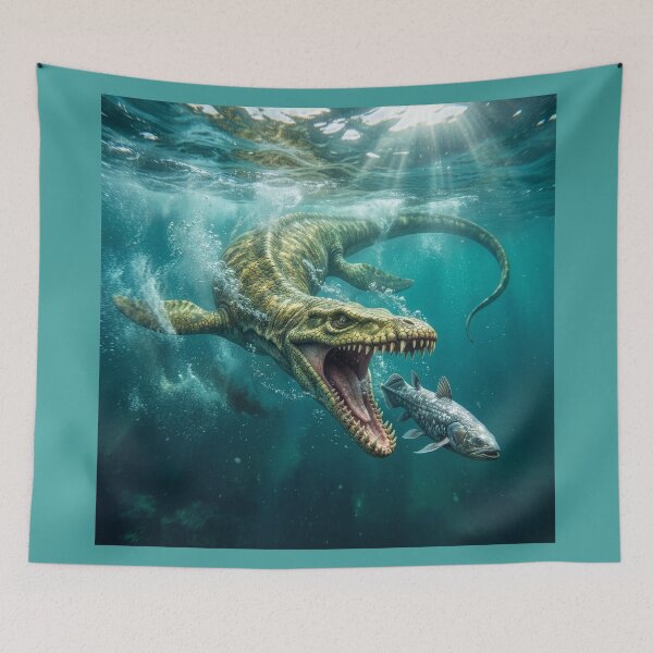 Item preview, Plesiosaurus Chases a Coelacanth designed and sold by Tridentulus.