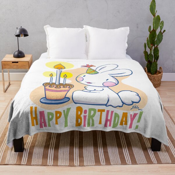 Item preview, Mel the rabbit happy birthday designed and sold by Konopikyu.